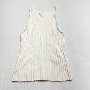 Red by BKE Ribbed Knit Tank Top Womens Size L Cream Chevron Sleeveless Viscose
